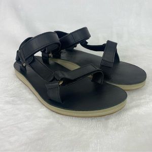 NEW Teva Women's Original Universal Leather Sandals Black Sport Hiking Size 7